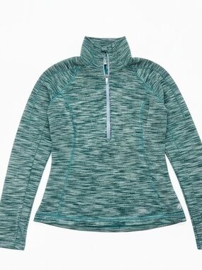 Columbia Space Dye Blue and Green Quarter-Zip Pullover